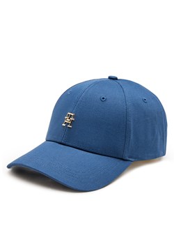 Czapka z daszkiem Tommy Hilfiger Distinct Cap AW0AW16367 Niebieski ze sklepu eobuwie.pl w kategorii Czapki z daszkiem damskie - zdjęcie 177412792