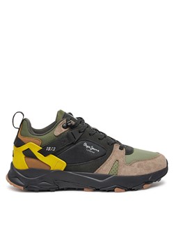 Sneakersy Pepe Jeans PMS60029 Khaki ze sklepu eobuwie.pl w kategorii Buty sportowe męskie - zdjęcie 177413054