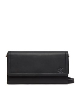 Torebka Calvin Klein Jeans Block Longfold W/Strap K60K612263 Czarny ze sklepu eobuwie.pl w kategorii Listonoszki - zdjęcie 177413181