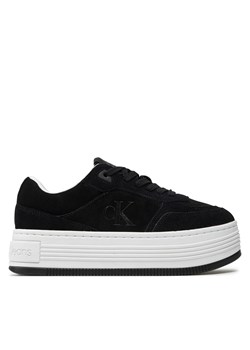 Sneakersy Calvin Klein Jeans Bold Platf Laceup Low Mg Suede YW0YW01575 Czarny ze sklepu eobuwie.pl w kategorii Buty sportowe damskie - zdjęcie 177414513