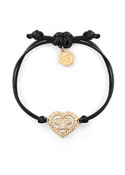 Bransoletka PHILIPP PLEIN Plein Rocked Heart PJZEA09BU Czarny ze sklepu eobuwie.pl w kategorii Bransoletki - zdjęcie 177415191