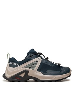 Trekkingi Salomon X Raise Gore-Tex L47458300 Granatowy ze sklepu eobuwie.pl w kategorii Buty trekkingowe dziecięce - zdjęcie 177419110