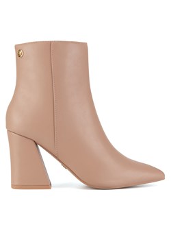 Botki Nine West WFA2869-1 Beżowy ze sklepu eobuwie.pl w kategorii Botki - zdjęcie 177419854