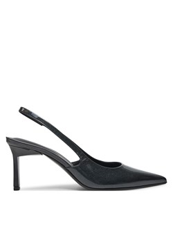 Sandały Calvin Klein Heel Slingback Pump 70 Saff Lth HW0HW02068 Czarny ze sklepu eobuwie.pl w kategorii Sandały damskie - zdjęcie 177420124