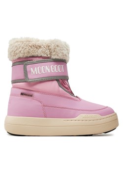 Śniegowce Moon Boot Junior Park Strap 80D3440030 Różowy ze sklepu eobuwie.pl w kategorii Buty zimowe dziecięce - zdjęcie 177420924