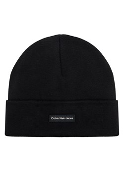 Czapka Calvin Klein Jeans Inst Patch Beanie K60K612322 Czarny ze sklepu eobuwie.pl w kategorii Czapki zimowe damskie - zdjęcie 177422294