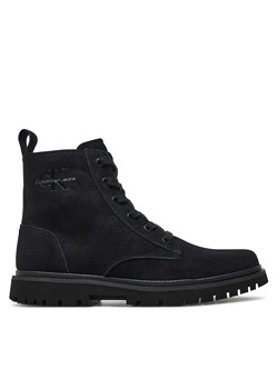 Trzewiki Calvin Klein Jeans YM0YM01070 Czarny ze sklepu eobuwie.pl w kategorii Buty zimowe męskie - zdjęcie 177423720
