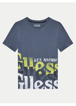 Guess T-Shirt L5RI12 K8HM4 Granatowy Regular Fit ze sklepu MODIVO w kategorii T-shirty chłopięce - zdjęcie 177426741