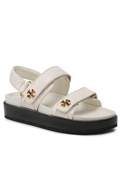 Tory Burch Sandały Kira Sport Sandal Calf Leather 144328 Écru ze sklepu MODIVO w kategorii Sandały damskie - zdjęcie 177427423