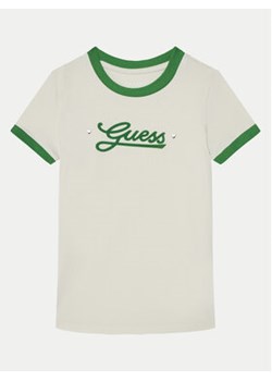 Guess T-Shirt J5RI11 K6YW4 Écru Regular Fit ze sklepu MODIVO w kategorii T-shirty chłopięce - zdjęcie 177430881