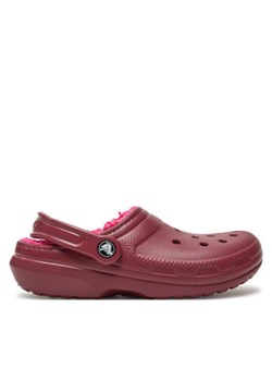 Crocs Klapki Classic Lined Clog 203591 Bordowy ze sklepu MODIVO w kategorii Klapki damskie - zdjęcie 177433373