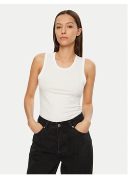 Calvin Klein Top K20K208054 Biały Slim Fit ze sklepu MODIVO w kategorii Bluzki damskie - zdjęcie 177434901