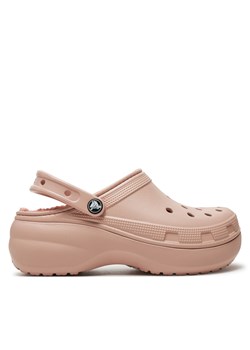 Klapki Crocs Classic Platform Lined Clog W 207938 Różowy ze sklepu eobuwie.pl w kategorii Klapki damskie - zdjęcie 177444880