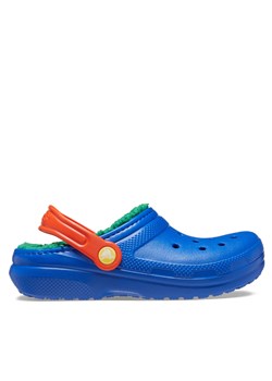 Klapki Crocs Classic Lined Clog Kids 207010 Niebieski ze sklepu eobuwie.pl w kategorii Klapki dziecięce - zdjęcie 177444920