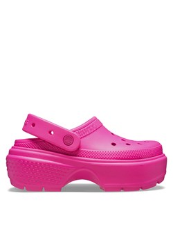 Klapki Crocs Stomp Clog 209349 Różowy ze sklepu eobuwie.pl w kategorii Klapki damskie - zdjęcie 177445344