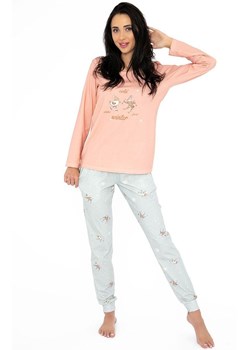 Bawełniana piżama damska z motywem zimowym 261, Kolor mokka-niebieski, Rozmiar L, leptir ze sklepu Intymna w kategorii Piżamy damskie - zdjęcie 177448204