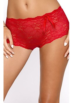 Koronkowe szorty damskie czerwone Vesta, Kolor czerwony, Rozmiar M, PariPari Lingerie ze sklepu Intymna w kategorii Majtki damskie - zdjęcie 177448382