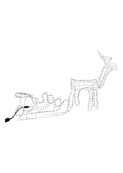 Profiline Dekoracyjna lampa LED &quot;Reindeer with sleigh&quot; w kolorze ciepłej bieli ze sklepu Limango Polska w kategorii Dekoracje bożonarodzeniowe - zdjęcie 177451183
