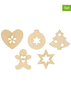 SUNNYSUE Drewniane zawieszki (15 szt.) w kolorze jasnobrązowym ze sklepu Limango Polska w kategorii Zabawki - zdjęcie 177451260