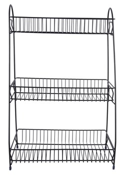 Present Time Regał kuchenny "Kitchen rack" w kolorze czarnym - 30 x 45,5 x 20 cm ze sklepu Limango Polska w kategorii Regały i witryny - zdjęcie 177452482