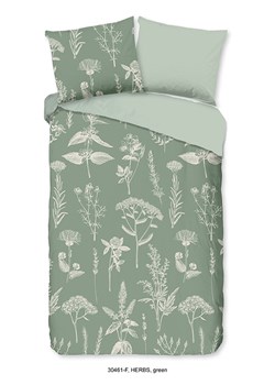 Good Morning Komplet pościeli flanelowej &quot;Herbs&quot; w kolorze zielonym ze sklepu Limango Polska w kategorii Pościele - zdjęcie 177452971