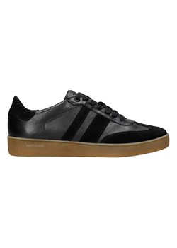 Wojas Skórzane sneakersy w kolorze czarnym ze sklepu Limango Polska w kategorii Buty sportowe damskie - zdjęcie 177458073