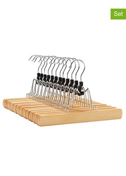 SONGMICS Wieszaki (12 szt.) w kolorze srebrno-jasnobrązowym na ubrania - 25 x 17 cm ze sklepu Limango Polska w kategorii Szafy - zdjęcie 177458874