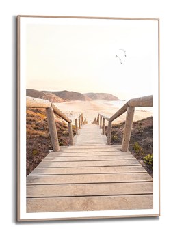 Orangewallz Druk artystyczny &quot;Beach Path&quot; w ramce - 50 x 70 cm ze sklepu Limango Polska w kategorii Obrazy - zdjęcie 177460173