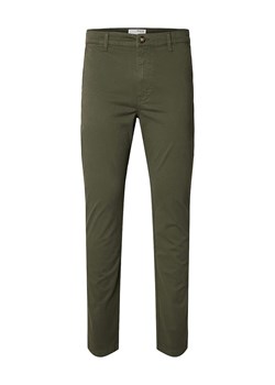 SELECTED HOMME Spodnie chino w kolorze khaki ze sklepu Limango Polska w kategorii Spodnie męskie - zdjęcie 177460954