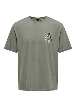 ONLY &amp; SONS Koszulka w kolorze khaki ze sklepu Limango Polska w kategorii T-shirty męskie - zdjęcie 177462353