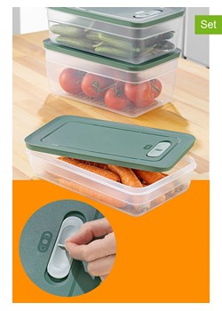 Violeta Home Pojemniki (3 szt.) w kolorze zielonym ze sklepu Limango Polska w kategorii Pojemniki kuchenne - zdjęcie 177463754