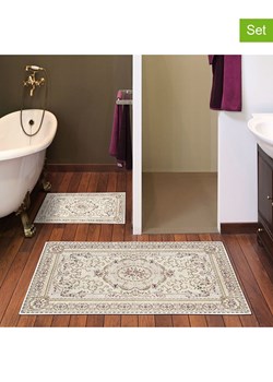 Colourful Cotton Dywaniki łazienkowe (2 szt.) w kolorze kremowym ze sklepu Limango Polska w kategorii Akcesoria łazienkowe - zdjęcie 177464633