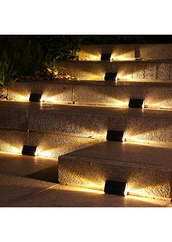 lumisky Lampy solarne LED (4 szt.) w kolorze czarnym - 10,9 x 6,3 cm ze sklepu Limango Polska w kategorii Oświetlenie ogrodowe - zdjęcie 177470102