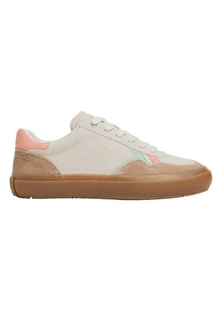 Pepe Jeans FOOTWEAR Skórzane sneakersy "Travis Retro" w kolorze beżowym ze sklepu Limango Polska w kategorii Buty sportowe damskie - zdjęcie 177471054