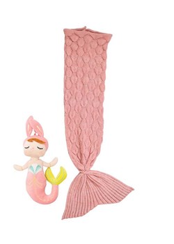 Crochetts 2-częściowy zestaw &quot;Doll Lana&quot; w kolorze jasnoróżowym ze sklepu Limango Polska w kategorii Pościele - zdjęcie 177471710