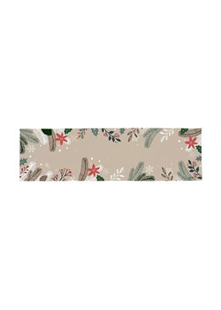 Butter Kings Bieżnik &quot;Frosted Branches&quot; w kolorze beżowym ze wzorem - 140 x 40 cm ze sklepu Limango Polska w kategorii Obrusy i bieżniki - zdjęcie 177472542