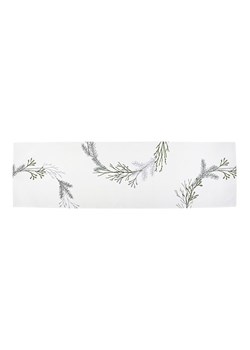 Butter Kings Bieżnik &quot;Christmas twigs&quot; w kolorze biało-zielono-szarym - 140 x 40 cm ze sklepu Limango Polska w kategorii Obrusy i bieżniki - zdjęcie 177472562