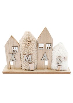 SiL Interiors Dekoracja &quot;Xmas&quot; w kolorze brązowo-beżowo-białym - 33 x 22 x 6 cm ze sklepu Limango Polska w kategorii Dekoracje - zdjęcie 177472784