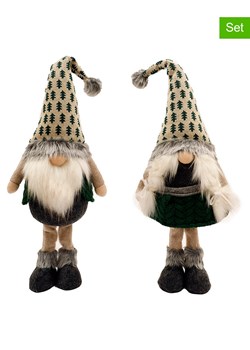 SiL Interiors Figurki dekoracyjne (2 szt.) w kolorze beżowo-czarnym - 18 x 53 x 12 cm ze sklepu Limango Polska w kategorii Dekoracje - zdjęcie 177472810