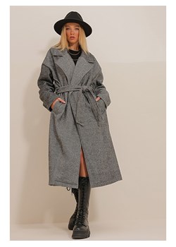 Trend Alaçatı Stili Płaszcz przejściowy w kolorze szarym ze sklepu Limango Polska w kategorii Płaszcze damskie - zdjęcie 177472962