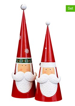 Profiline Figurki dekoracyjne (2 szt.) &quot;Santa&quot; w kolorze biało-czerwonym ze sklepu Limango Polska w kategorii Dekoracje - zdjęcie 177473470