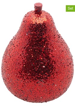 CHAKS Figurki dekoracyjne (2 szt.) w kolorze czerwonym - wys. 8,5 x Ø 5,5 cm ze sklepu Limango Polska w kategorii Dekoracje - zdjęcie 177473934