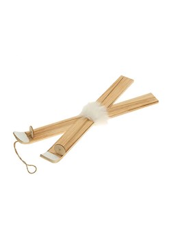CHAKS Dekoracja &quot;Skis&quot; w kolorze jasnobrązowym - wys. 40 cm ze sklepu Limango Polska w kategorii Dekoracje - zdjęcie 177473944