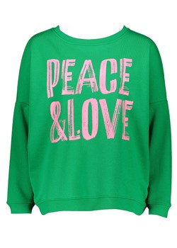 miss goodlife Bluza &quot;Peace &amp; Love&quot; w kolorze jasnoróżowo-zielonym ze sklepu Limango Polska w kategorii Bluzy damskie - zdjęcie 177476312