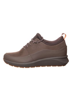 Clarks Skórzane sneakersy &quot;Un Venture&quot; w kolorze ciemnobrązowym ze sklepu Limango Polska w kategorii Buty sportowe damskie - zdjęcie 177476661