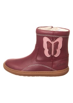 Clarks Skórzane kozaki &quot;Flash Midi&quot; w kolorze bordowym ze sklepu Limango Polska w kategorii Buty zimowe dziecięce - zdjęcie 177476790