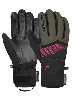Reusch Rękawiczki funkcyjne &quot;Micky R-TEX® XT&quot; w kolorze czarnym ze wzorem ze sklepu Limango Polska w kategorii Rękawiczki damskie - zdjęcie 177484153