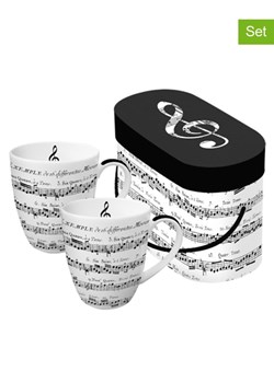 ppd Kubki jumbo (2 szt.) &quot;Adagio&quot; w kolorze biało-czarnym - 350 ml ze sklepu Limango Polska w kategorii Naczynia - zdjęcie 177484860