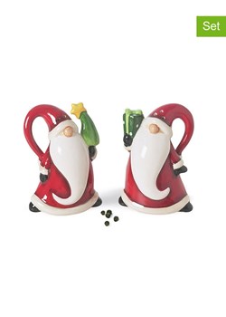 Trendy Kitchen by EXCÉLSA 2-częściowy zestaw przyprawników w kolorze czerwono-białym ze sklepu Limango Polska w kategorii Młynki do soli i pieprzu - zdjęcie 177485763