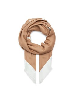 Calvin Klein Chusta Contrast Logo Jacquard Scarf K60K611739 Brązowy ze sklepu MODIVO w kategorii Szaliki i chusty damskie - zdjęcie 177492793